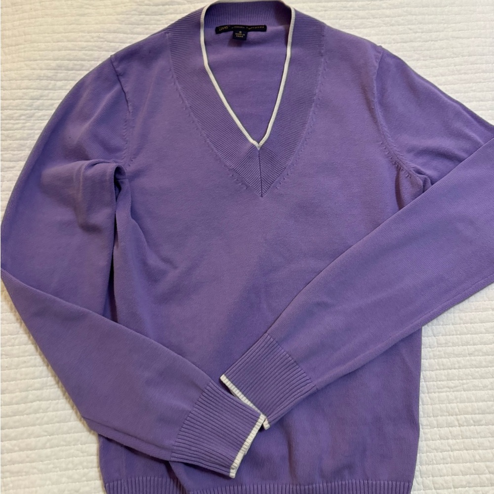 Brooks Brothers Lavender V-Neck Sweater
